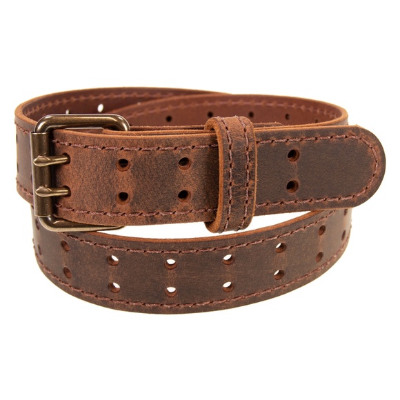 Men's Leather Belt, Vintage Style, Amish Handmade - Picture 1 of 3